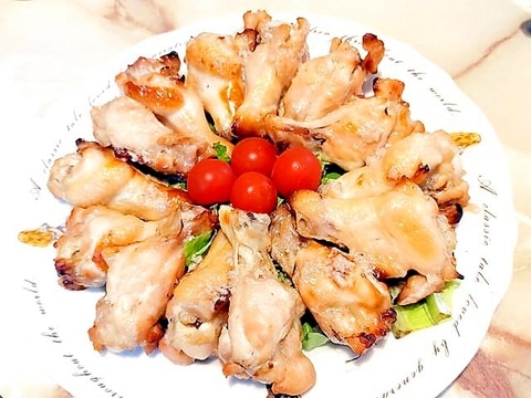 オーブンで焼く!手羽元のこんがり照り焼き風♪